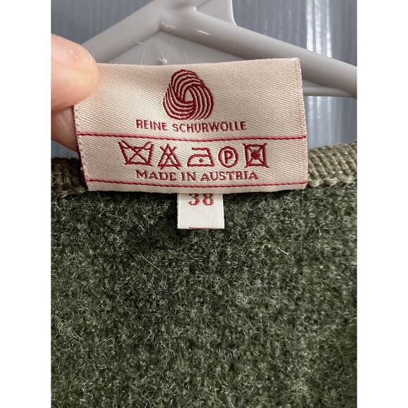 Idomeneo Embroidered Wool Waistcoat Jacket Cardigan Made In Austria Sz 38 L/XL * - Picture 3 of 11